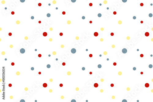 Seamless vector pattern abstract multicolored polka dots speckles Perfect summer spring print children's fabrics Isolated background Bed linen Wrapping paper Typography design Tablecloths Scrapbooking