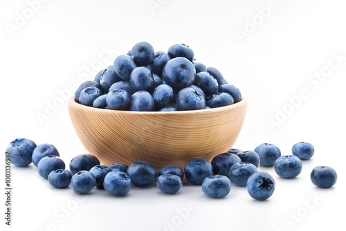 Wallpaper Mural Blueberries in bowl isolated on white background Torontodigital.ca