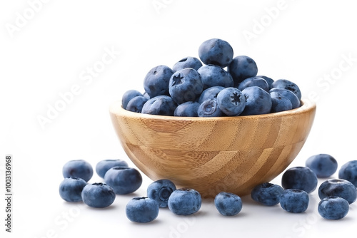 Wallpaper Mural Blueberries in bowl isolated on white background Torontodigital.ca