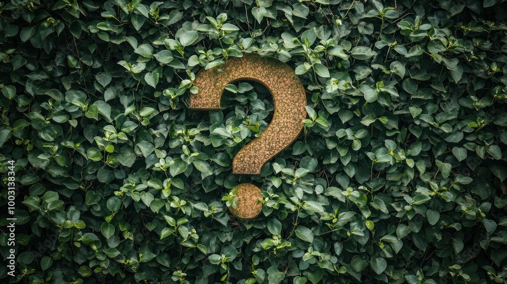 Obraz premium Question Mark on Green Wall