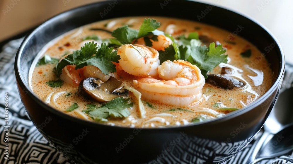 Fresh and Delicious Shrimp Soup with Herbs and Spices Fresh and Delicious Shrimp Soup with Herbs and Spices