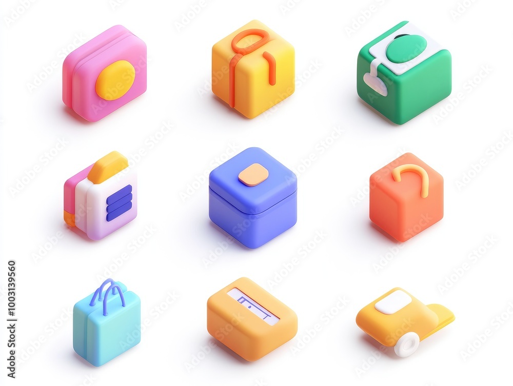 set of colorful cubes set of colorful cubes