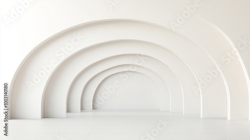 Minimalist Arch Design in White Space