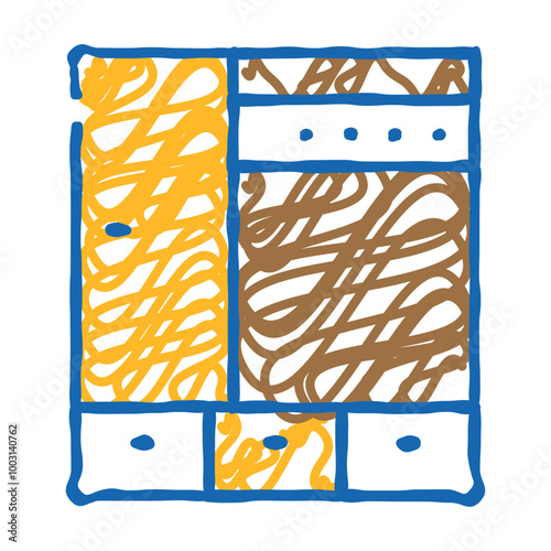 hallway furniture doodle icon sketch vector. hallway furniture sign. isolated symbol illustration