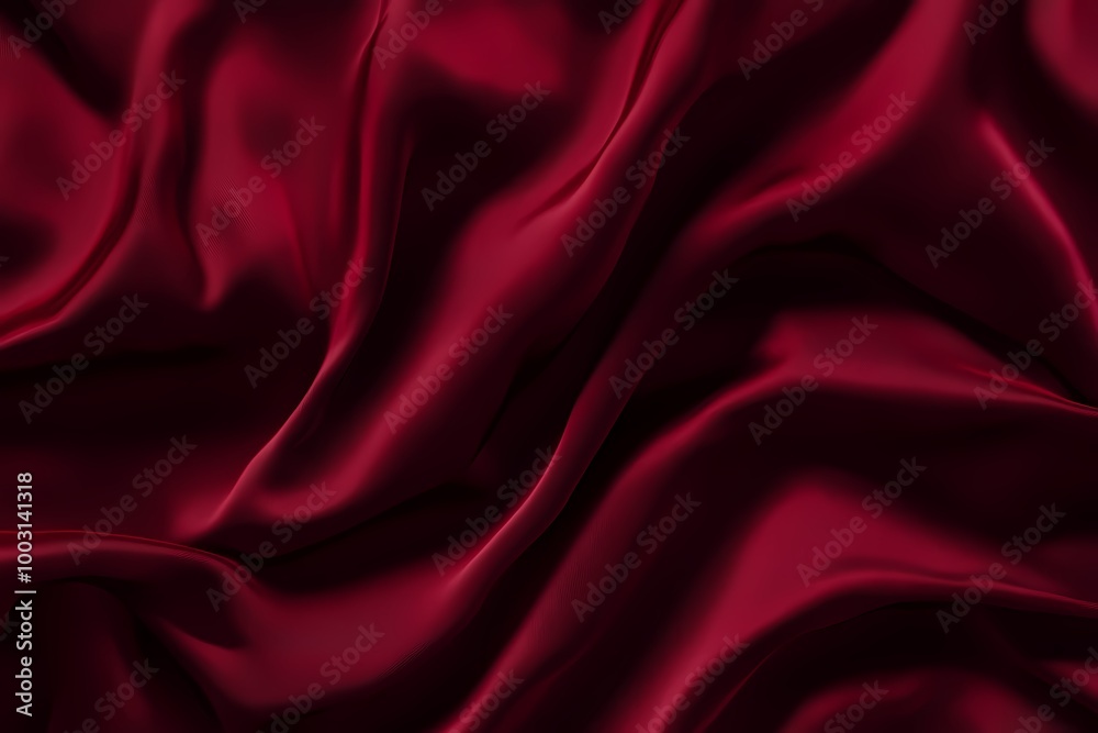 Deep Burgundy Silk Fabric with Smooth Texture Deep Burgundy Silk Fabric with Smooth Texture