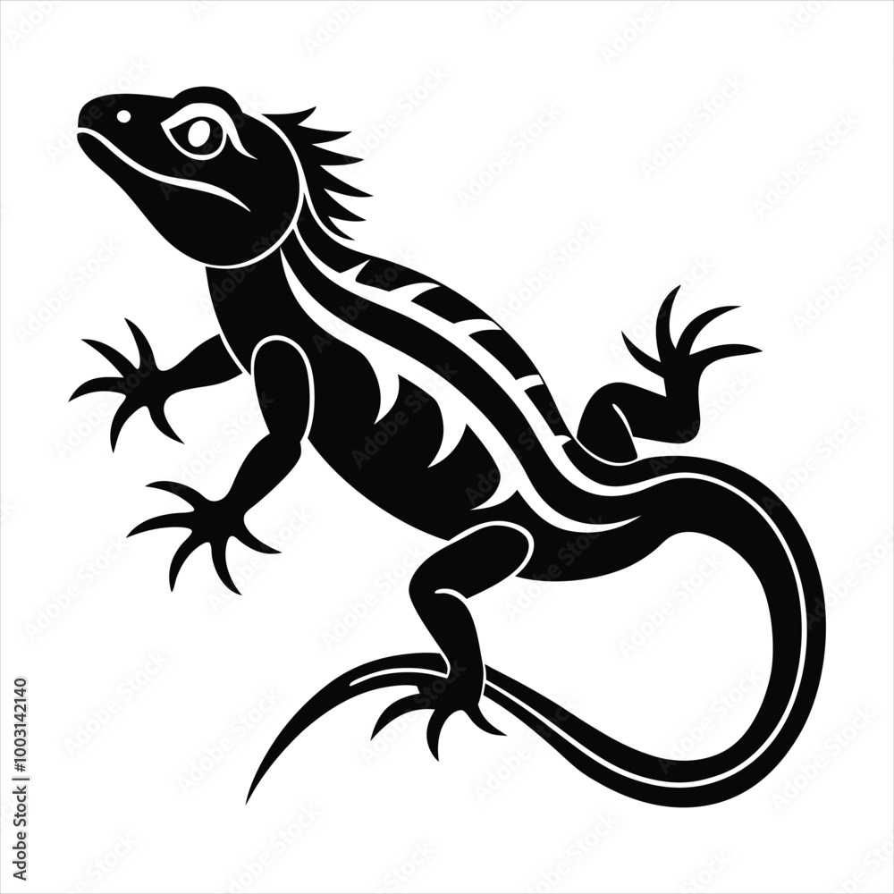 Fototapeta premium Lizard silhouette vector