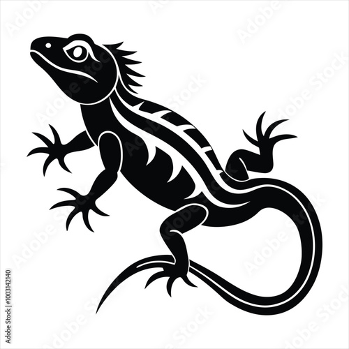 Lizard silhouette vector