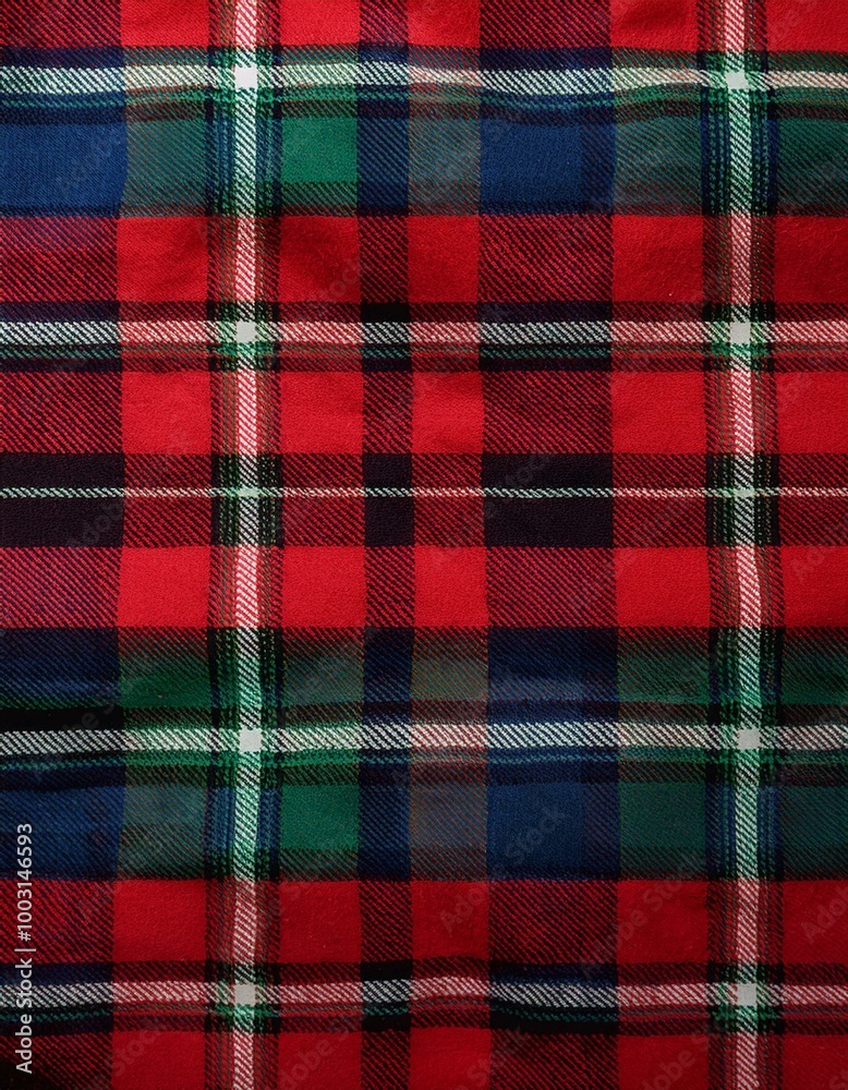 Red and green plaid fabric Red and green plaid fabric