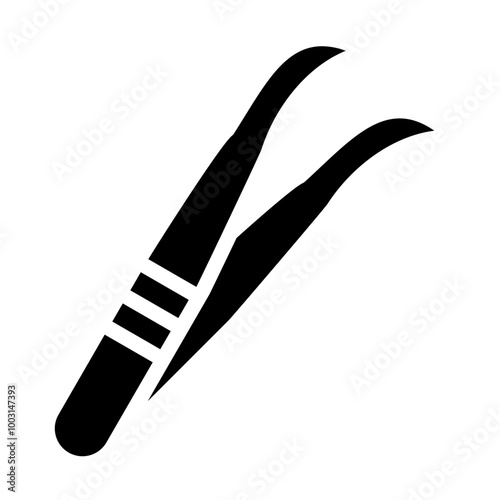 Tweezers vector icon style