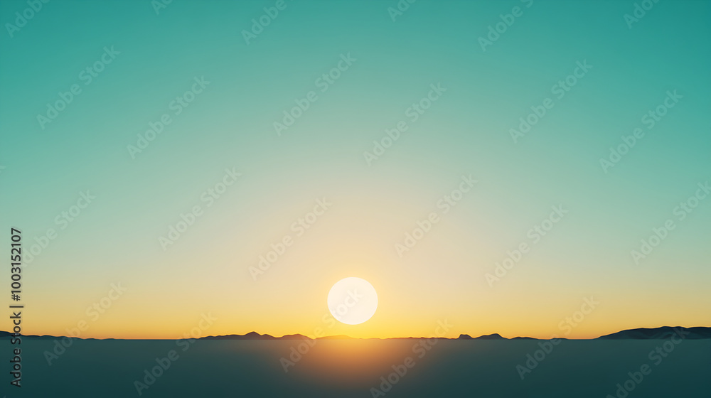 A horizon with a rising sun, symbolizing the start of a new day and fresh beginnings. New beginnings.
A horizon with a rising sun, symbolizing the start of a new day and fresh beginnings. New beginnings.