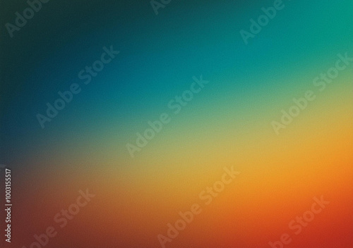 Teal orange yellow blue dark color gradient background retro, grainy texture effect, web banner header backdrop design