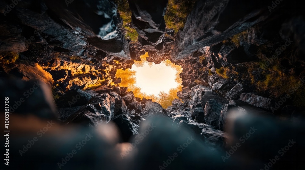 Sunlight Through a Rock Formation: A Breathtaking View Sunlight Through a Rock Formation: A Breathtaking View