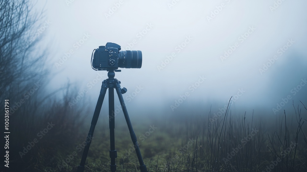 Camera in the Fog: A Serene Landscape Camera in the Fog: A Serene Landscape