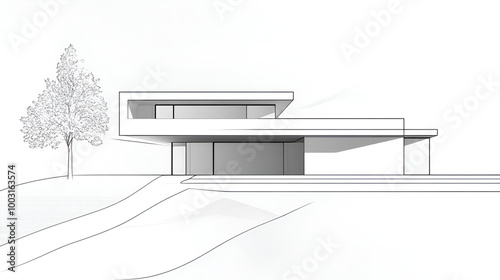 beautiful house graphic design, sketch of a beautiful house