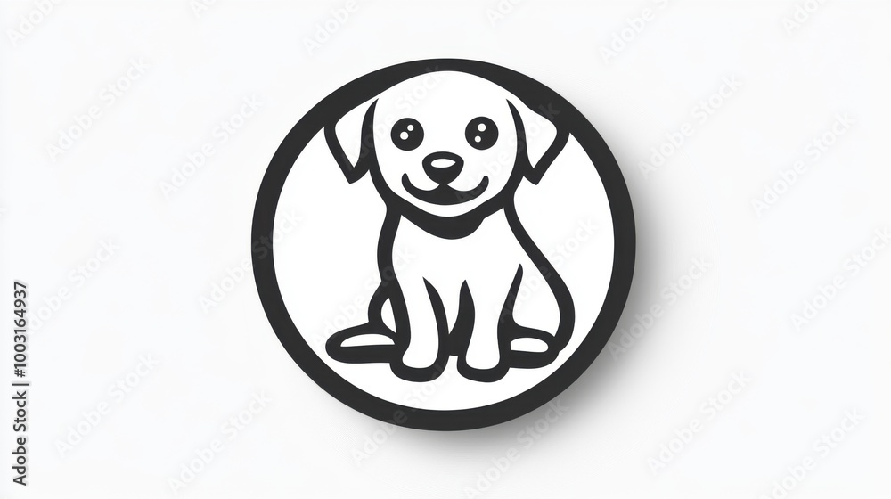 Naklejka premium illustration of a dog