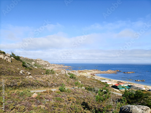 Lobeiras beach landscape, Camelle, Galicia, Spain