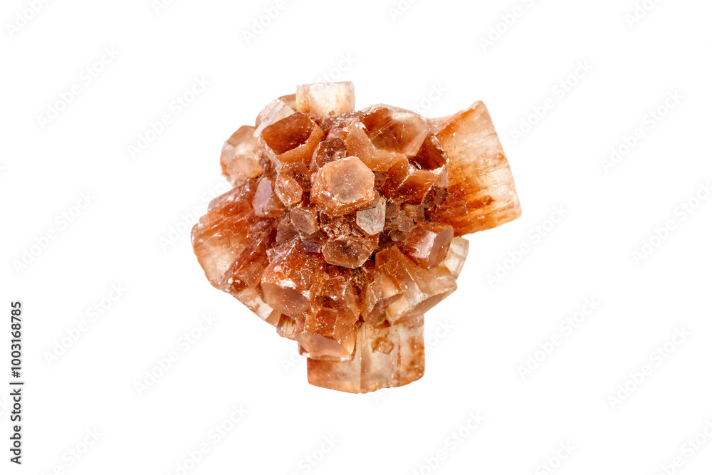 Aragonite mineral stone on a white background close up. Aragonite mineral stone on a white background close up.