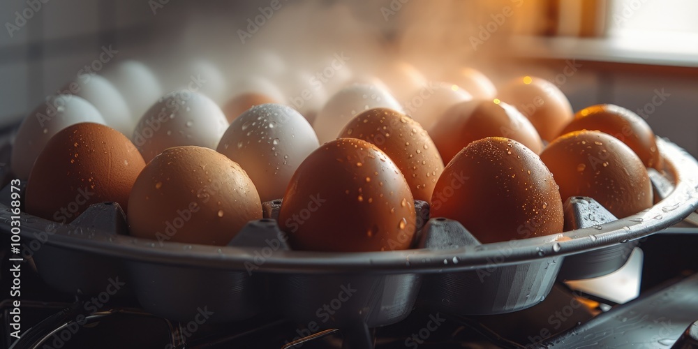 Pressure cook unpeeled eggs for hard boiling. Pressure cook unpeeled eggs for hard boiling.