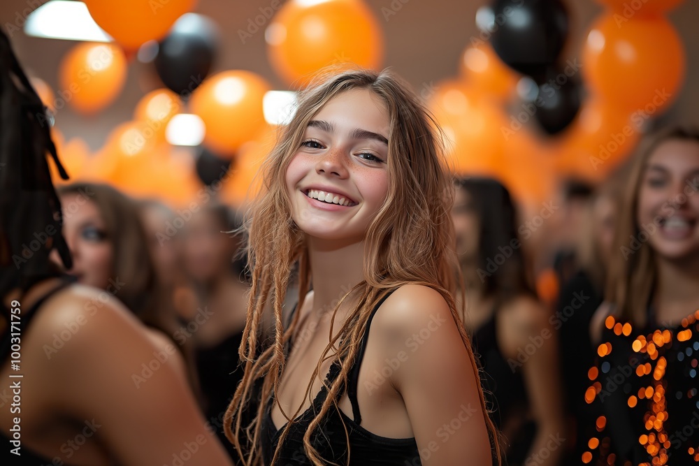 Students from diverse backgrounds joyfully celebrate a school event with laughter and vibrant balloons in the lively atmosphere of the gymnasium Students from diverse backgrounds joyfully celebrate a school event with laughter and vibrant balloons in the lively atmosphere of the gymnasium