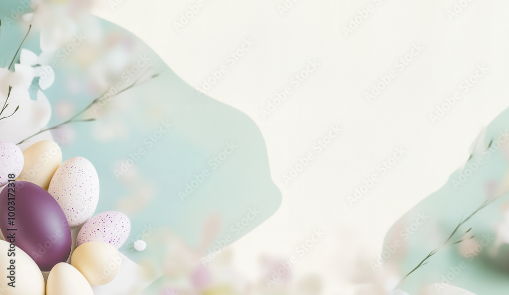 Fototapeta premium Easter themed background image for powerpoint presentation