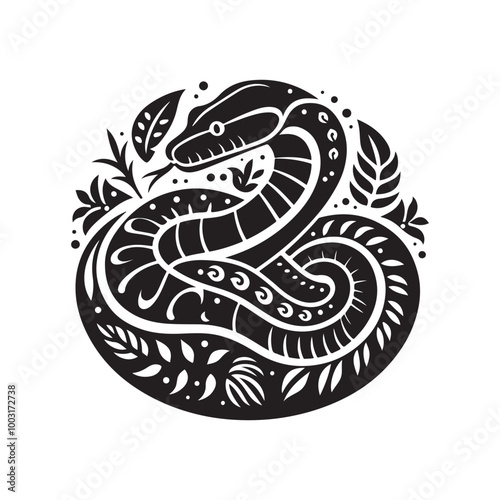Stunning Boa Constrictor Silhouette Vector Illustrations for Download