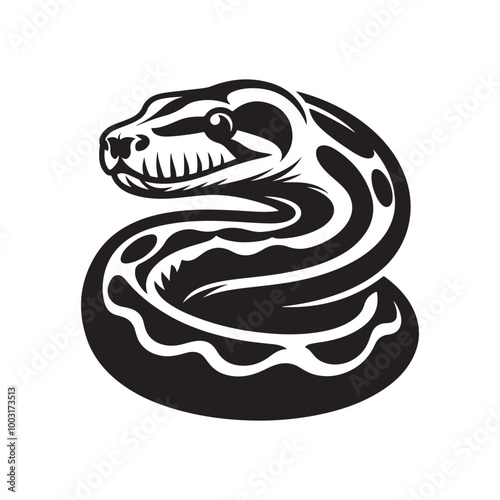 Stunning Boa Constrictor Silhouette Vector Illustrations for Download