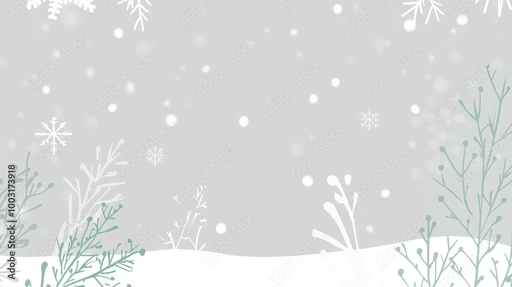 A simple tonal grey christmas background with a snowy theme and branches - background for sign, invitaiton, powerpoint or party announcement, holiday xmas A simple tonal grey christmas background with a snowy theme and branches - background for sign, invitaiton, powerpoint or party announcement, holiday xmas