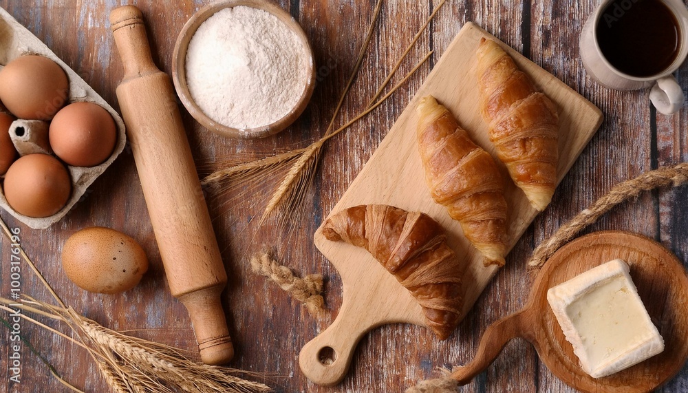 croissants and flavors of the streets of France 