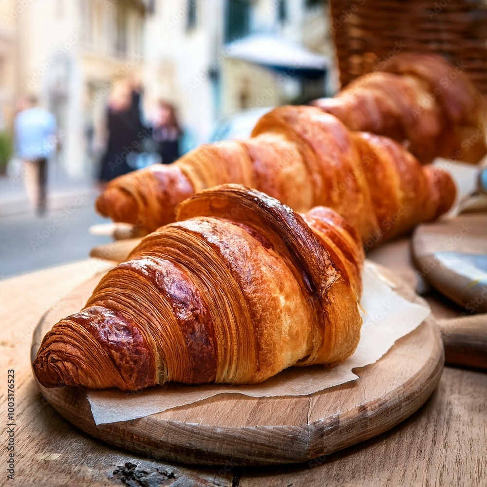 croissants and flavors of the streets of France 