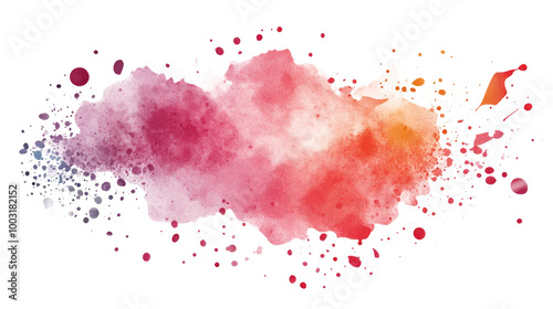 Colorful watercolor splash with vibrant hues, showcasing artistic creativity ...