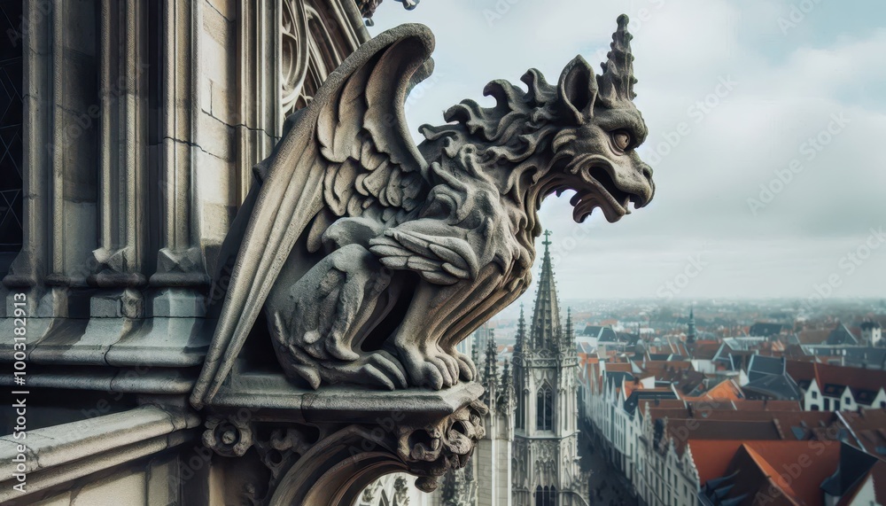 Obraz premium Gargoyle on a Gothic Cathedral