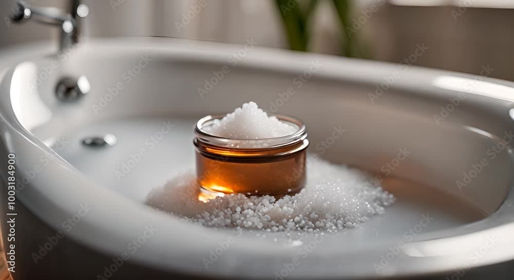 Bath salts in a bathtub. Bath salts in a bathtub.