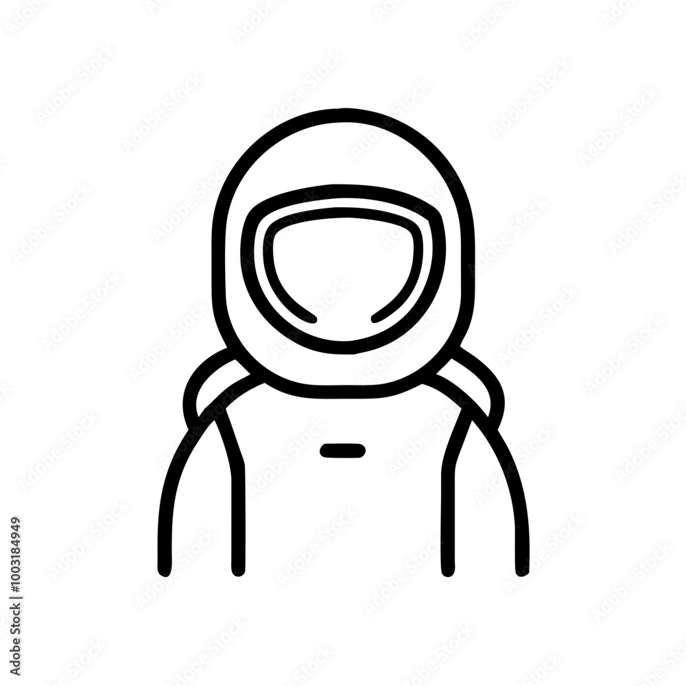 Astronaut in spacesuit vector icon illustration Astronaut in spacesuit vector icon illustration