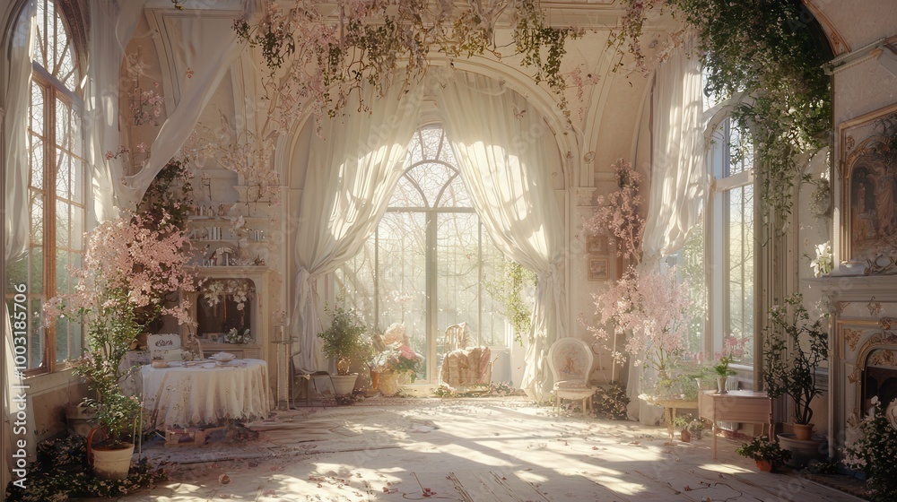 Fototapeta premium A room that has a lot of flowers in it