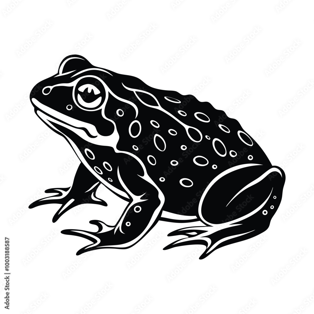 Naklejka premium Toad silhouette vector