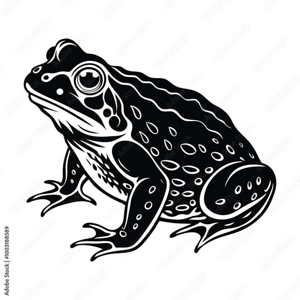 Naklejka premium Toad silhouette vector
