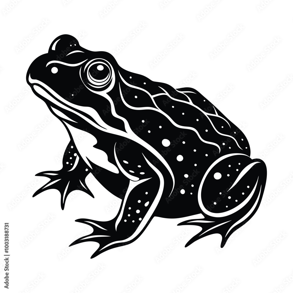 Naklejka premium Toad silhouette vector