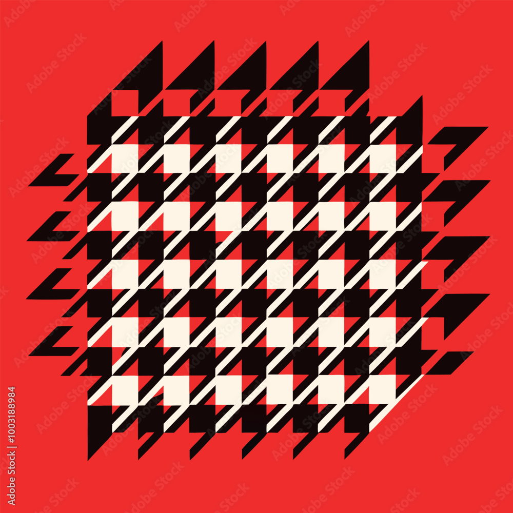 Fototapeta premium red and white geometric pattern