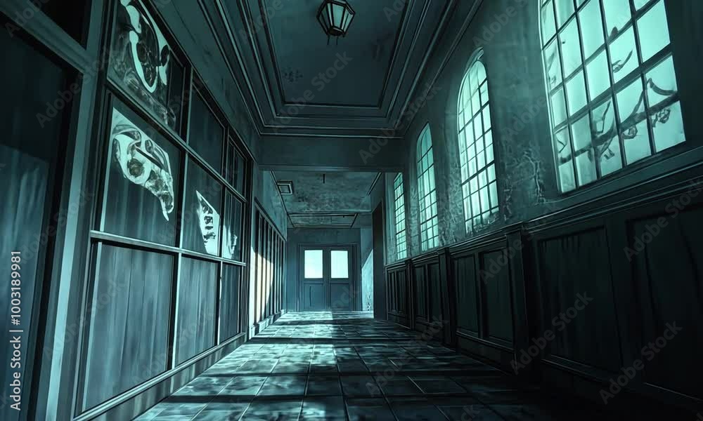 Eerie Abandoned Hallway Eerie Abandoned Hallway