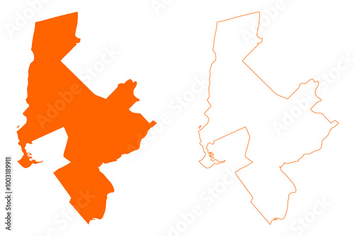 Zuidplas municipality (Kingdom of the Netherlands, Holland, South Holland or Zuid-Holland province) map vector illustration, scribble sketch map