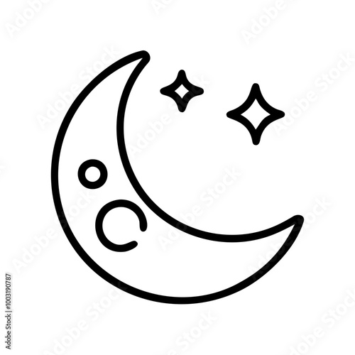moon and stars vector icon illustration