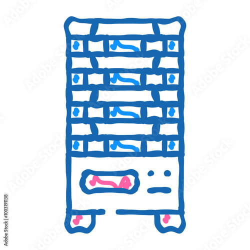 multilevel vending machine doodle icon sketch vector. multilevel vending machine sign. isolated symbol illustration