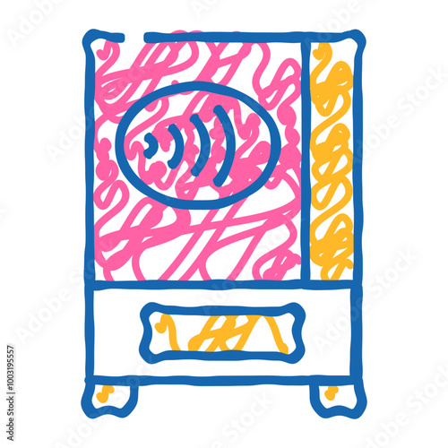 contactless payment pay pass doodle icon sketch vector. contactless payment pay pass sign. isolated symbol illustration