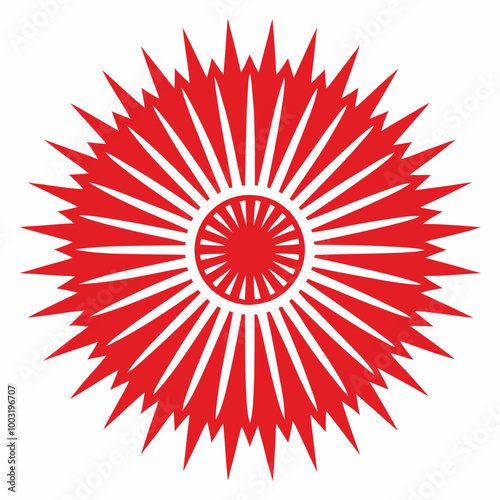 red star on a white background