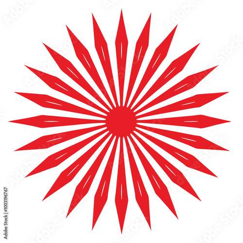 red star on white