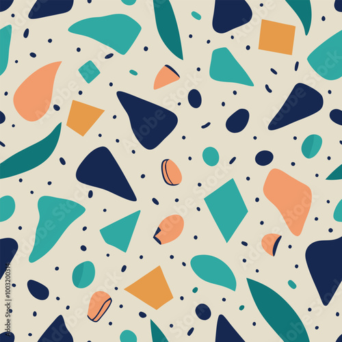 vector seamless pattern with colorful hearts
