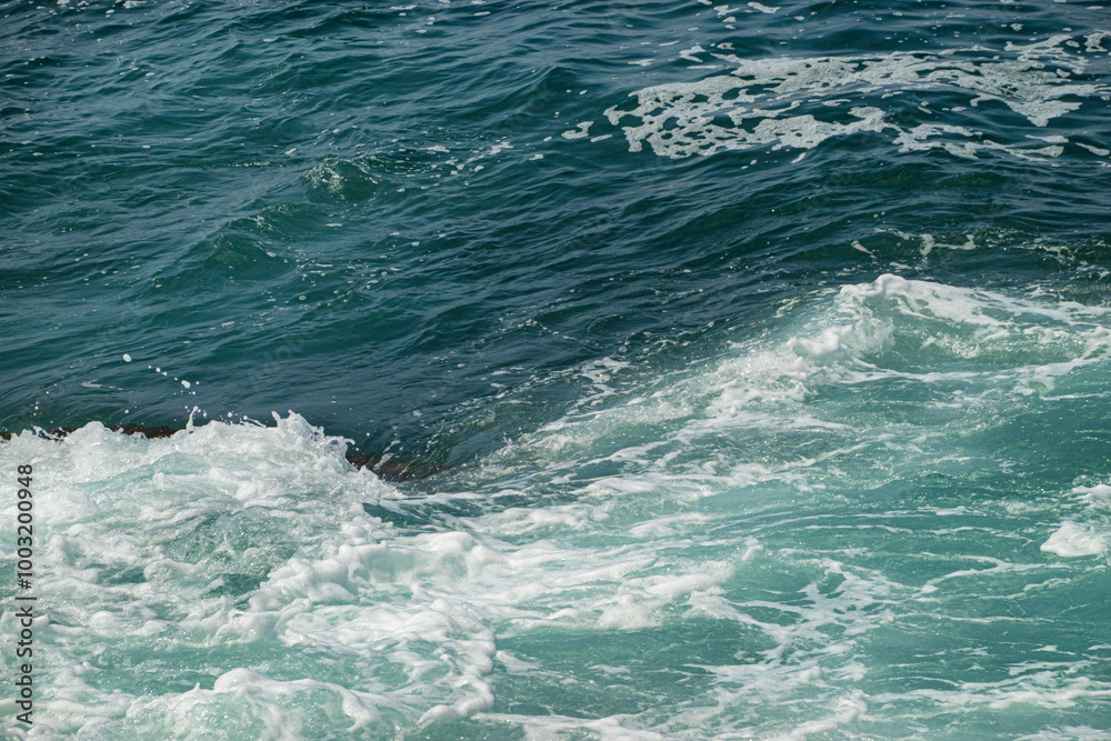Background texture: Surface of the Atlantic Ocean