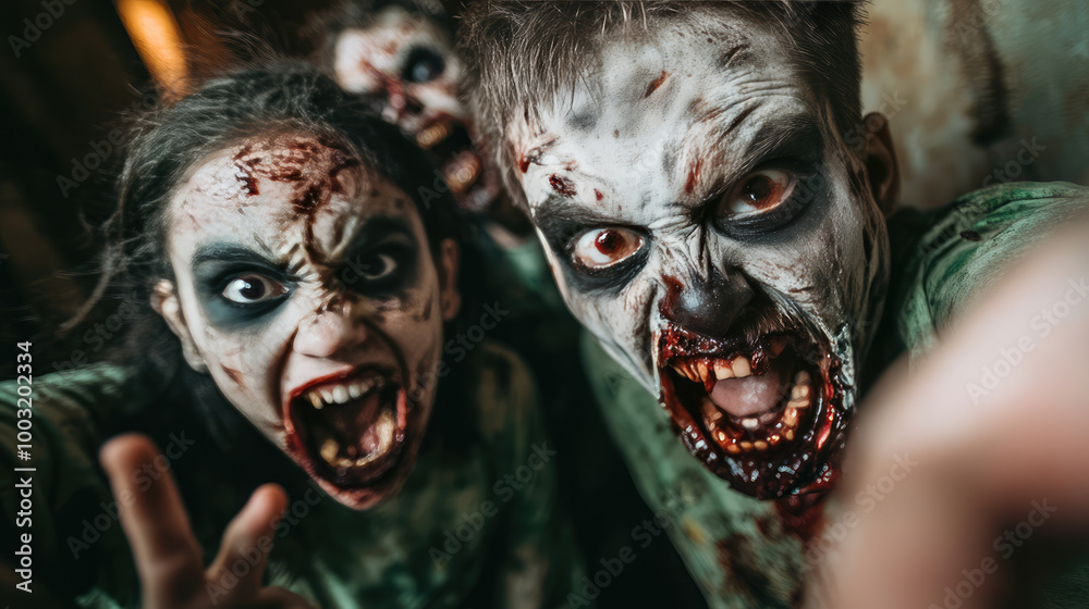 people halloween scarry zombies skull face make up people halloween scarry zombies skull face make up