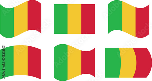 Set of 6 flags of mali