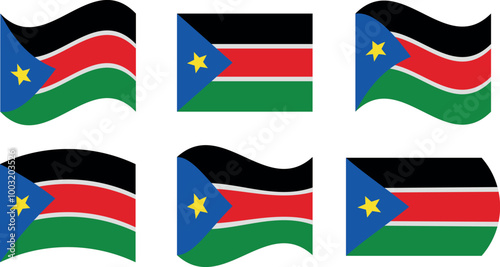 Free Download Set of 6 flags of south sudan - GFXLoad
